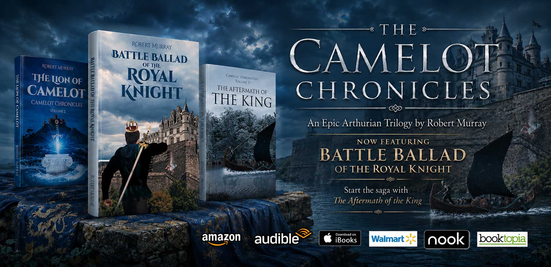 Successor to King Arthur, the Arthurian Legend Continues with The Battle Balland of the Royal Knight, volume 3 of the Camelot Chronicles the Book Series. Excalibur, the heralded sword of both of his Kingly ancestors: Uther and Arthur Pendragon, not including Mordred, who is the new King’s disreputable father.