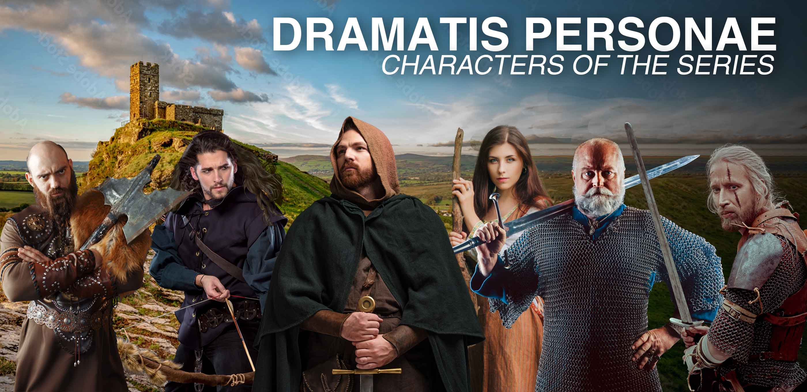 The Characters of Camelot Chronicles the Book Series: Guinevere, Elias, Martain, Sir Barrick, Belinda, Shane, Varnell, Shanista, Jalifax and Zorgar the Viking Raider